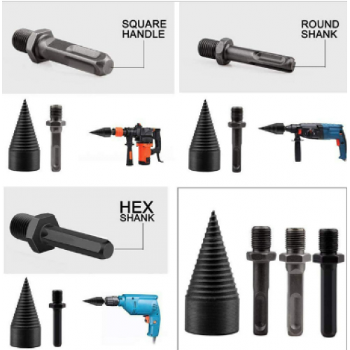 32MM 劈柴鑽頭 電鑽款 衝擊鑽六角款 木工劈材劈柴機器鑽頭